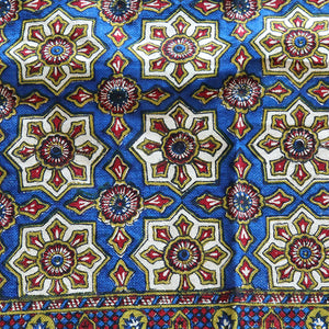 Handmade Tablecloth, Blue Motifs Ghalamkar 200x150 cm