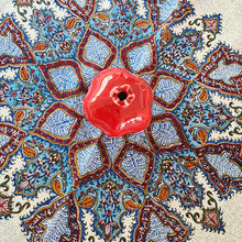 Load image into Gallery viewer, Red Ghalamkar, Handmade Tablecloth100x100 cm
