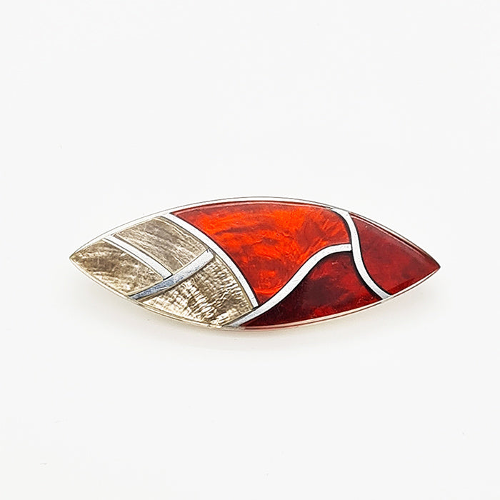 Red Leaf Handmade Brooch