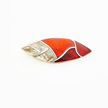 Load image into Gallery viewer, Red Leaf Handmade Brooch
