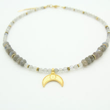 Load image into Gallery viewer, Mystic Moon Labradorite Necklace
