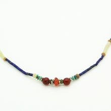 Load image into Gallery viewer, Lapis Lazuli and Agat Afghan Vintage Necklace
