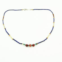 Load image into Gallery viewer, Lapis Lazuli and Agat Afghan Vintage Necklace
