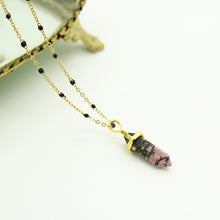 Load image into Gallery viewer, Rhodonite Stone Point Necklace
