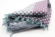 Load image into Gallery viewer, Anoush 100% Cotton Gray and Bordeau Scarf - Yalda Concept Store Persan
