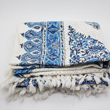 Load image into Gallery viewer, Blue Ghalamkar, Handmade Tablecloth 100x150 cm - Yalda Concept Store Persan
