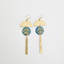 Load image into Gallery viewer, Blue Lotus Drop Earrings - Yalda Concept Store Persan
