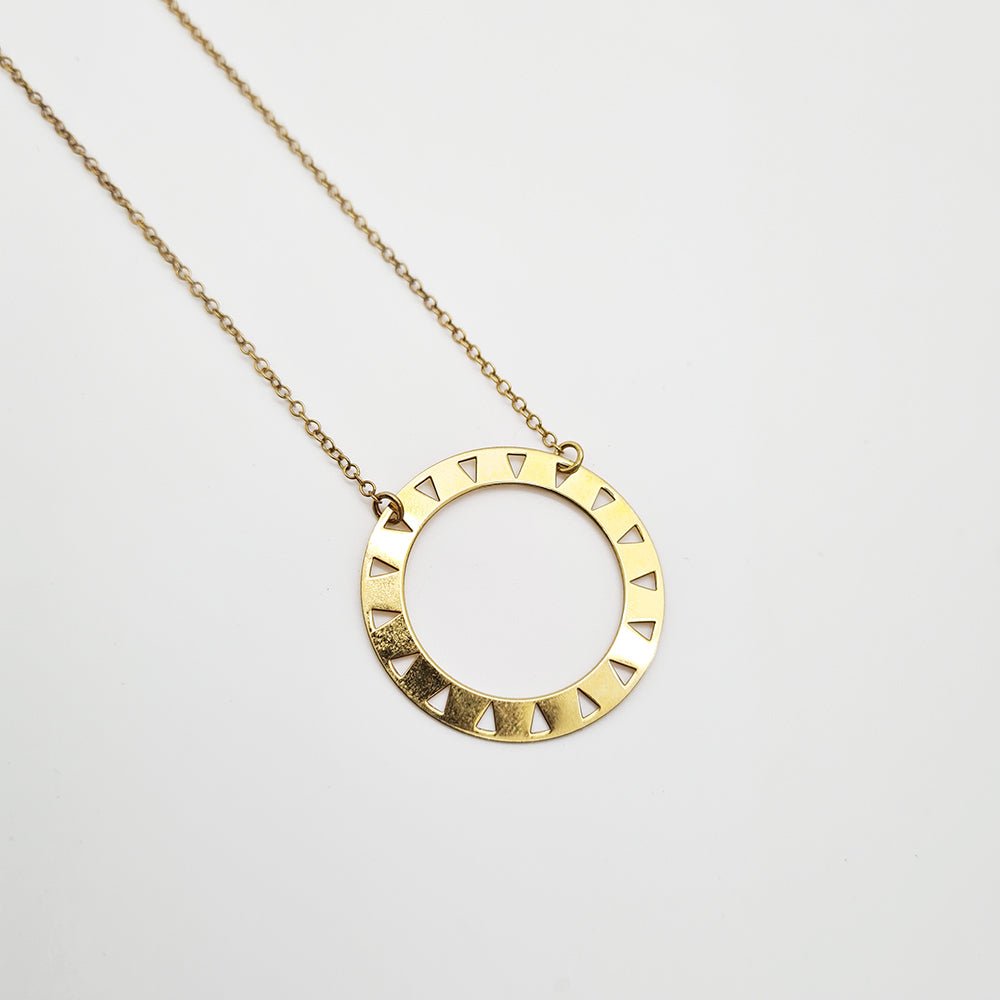 Gold Plated Silver, Cycle Necklace - Yalda Concept Store Persan