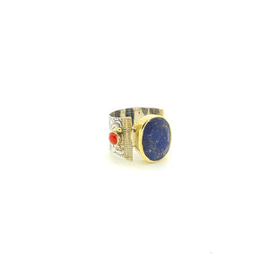 Lapis Lazuli Stone, Sterling Silver Ring - Yalda Concept Store Persan