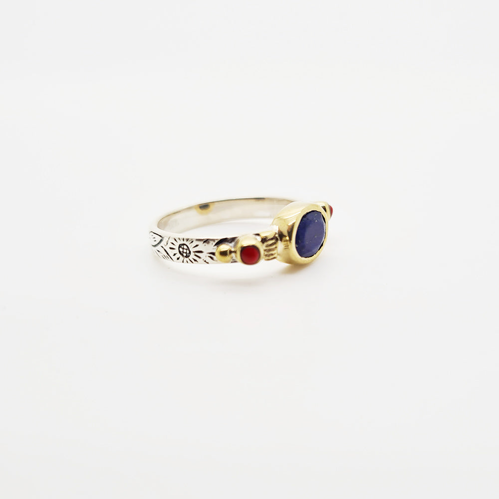 Lapis Lazuli Stone, Sterling Silver Ring