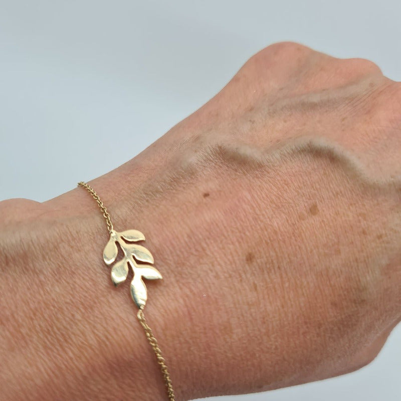Leaf Bracelet, Gold Plated - Yalda Concept Store Persan