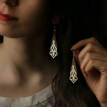 Load image into Gallery viewer, Mahoon Wood &amp; Brass Earrings, Spike-Shaped - Yalda Concept Store Persan
