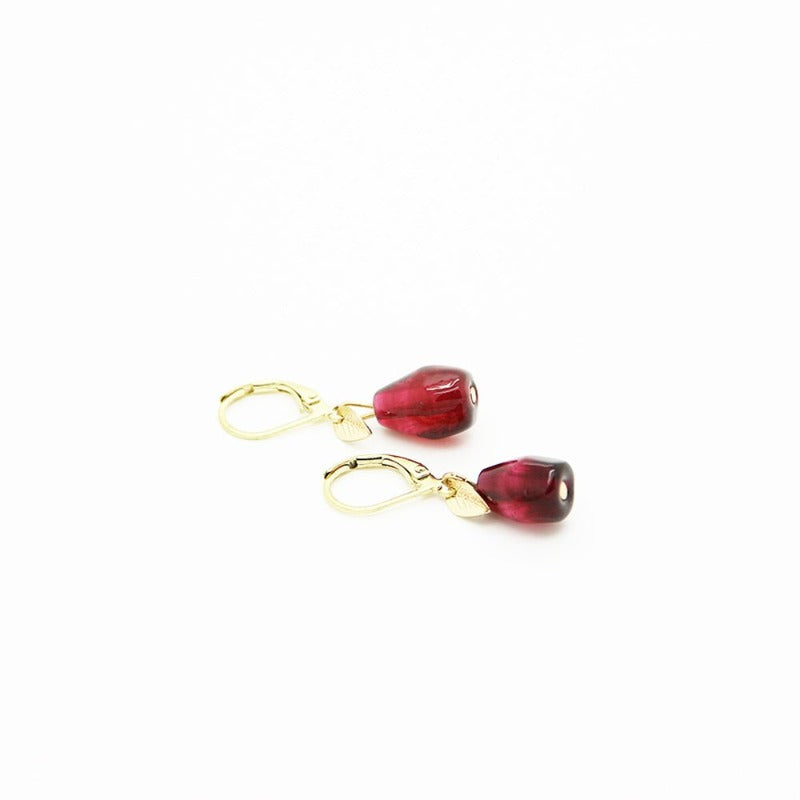 Pomegranate Earrings, Single Glass Seeds - Yalda Concept Store Persan