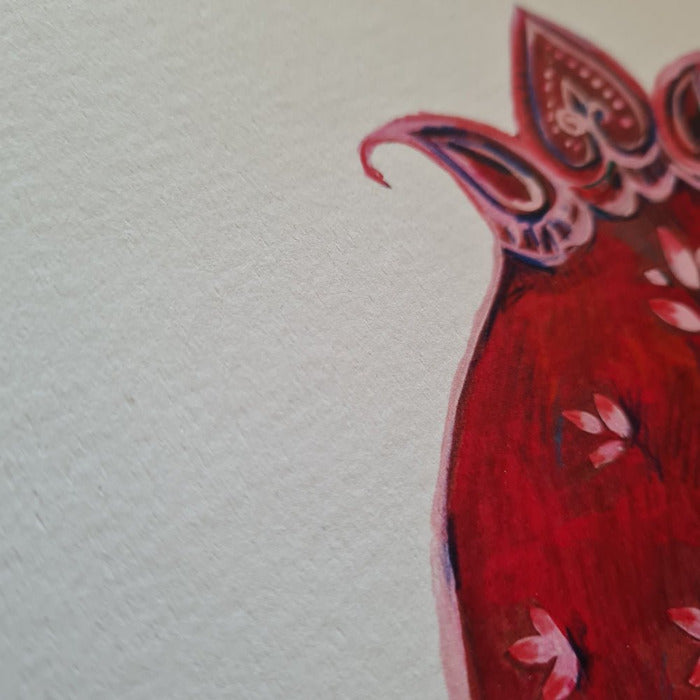 Pomegranate Illustration, Pomegranate Wall art, Pomegranate Art Print