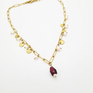 Pomegranate & Pearls Necklace - Yalda Concept Store Persan