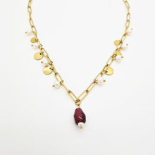 Load image into Gallery viewer, Pomegranate &amp; Pearls Necklace - Yalda Concept Store Persan
