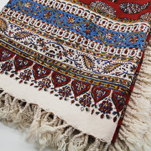 Load image into Gallery viewer, Red Ghalamkar Tablecloth 100x100 cm - Yalda Concept Store Persan
