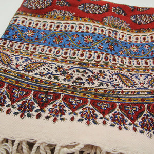 Red Ghalamkar Tablecloth 100x100 cm - Yalda Concept Store Persan