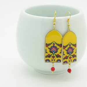 Shiraz Yellow Earrings - Yalda Concept Store Persan