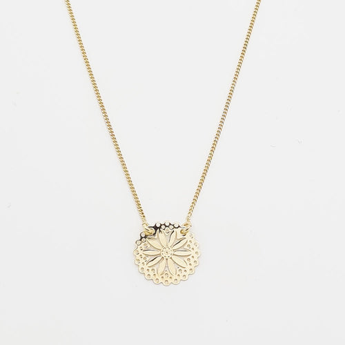 Silver Gold plated Flower Necklace - Yalda Concept Store Persan
